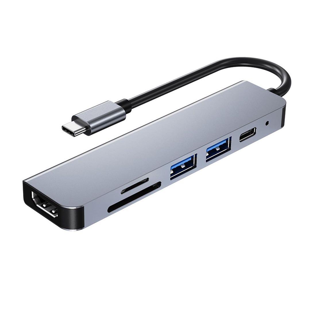 USB Cハブ 4K HDMI、VGE 6イン1 USB CマルチポートUSB
