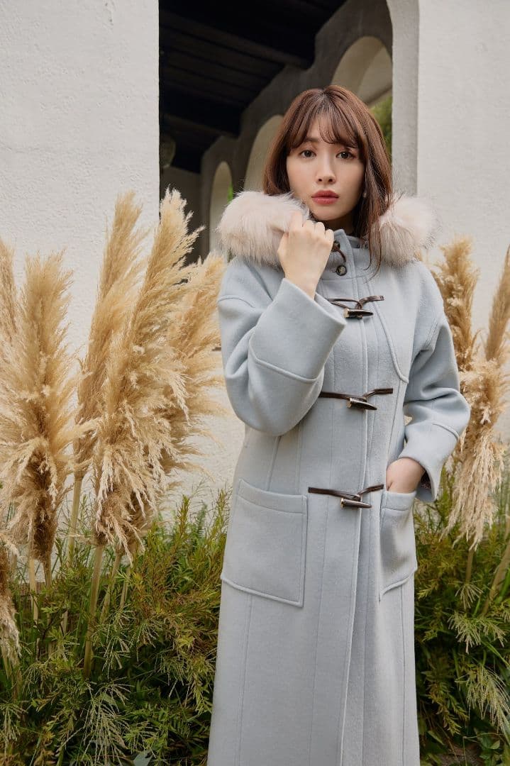 極美品✨Herlipto Faux Fur Hoodie Duffle Coat