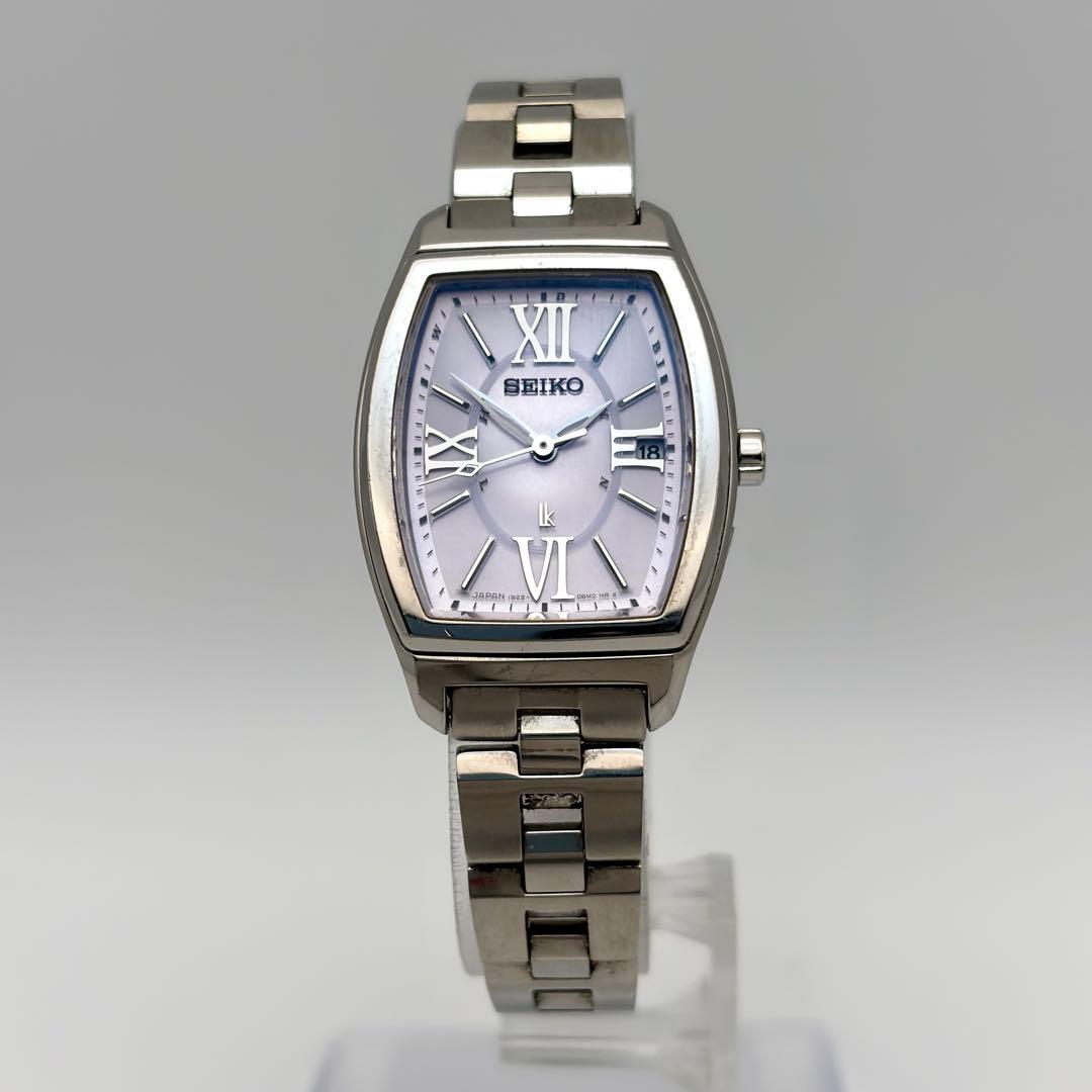 【美品】セイコー ルキア ピンク文字盤 トノー(樽) レディース 電波ソーラー