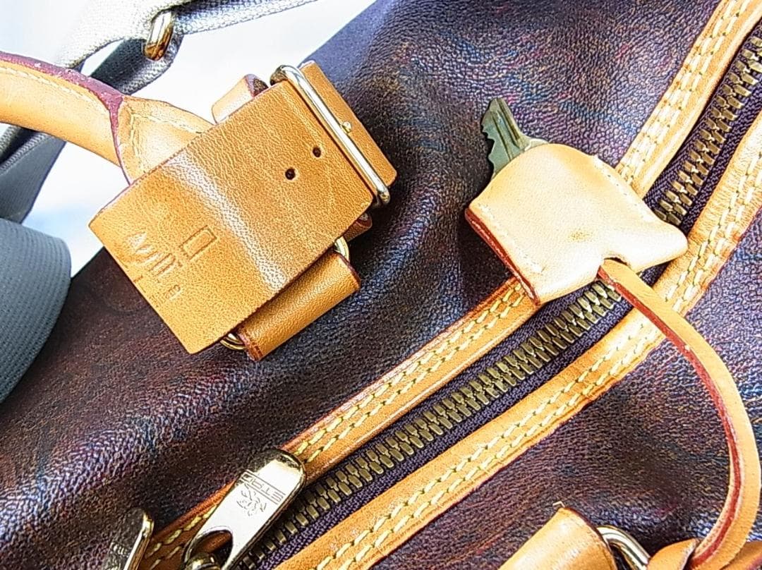 正規品美品ETRO エトロ ボストンバッグ50cm ショルダーストラップキー付