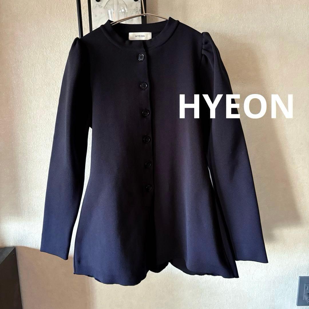 完売品 HYEON ヘヨン ショルダー ペプラムカーディガン 黒 girlish