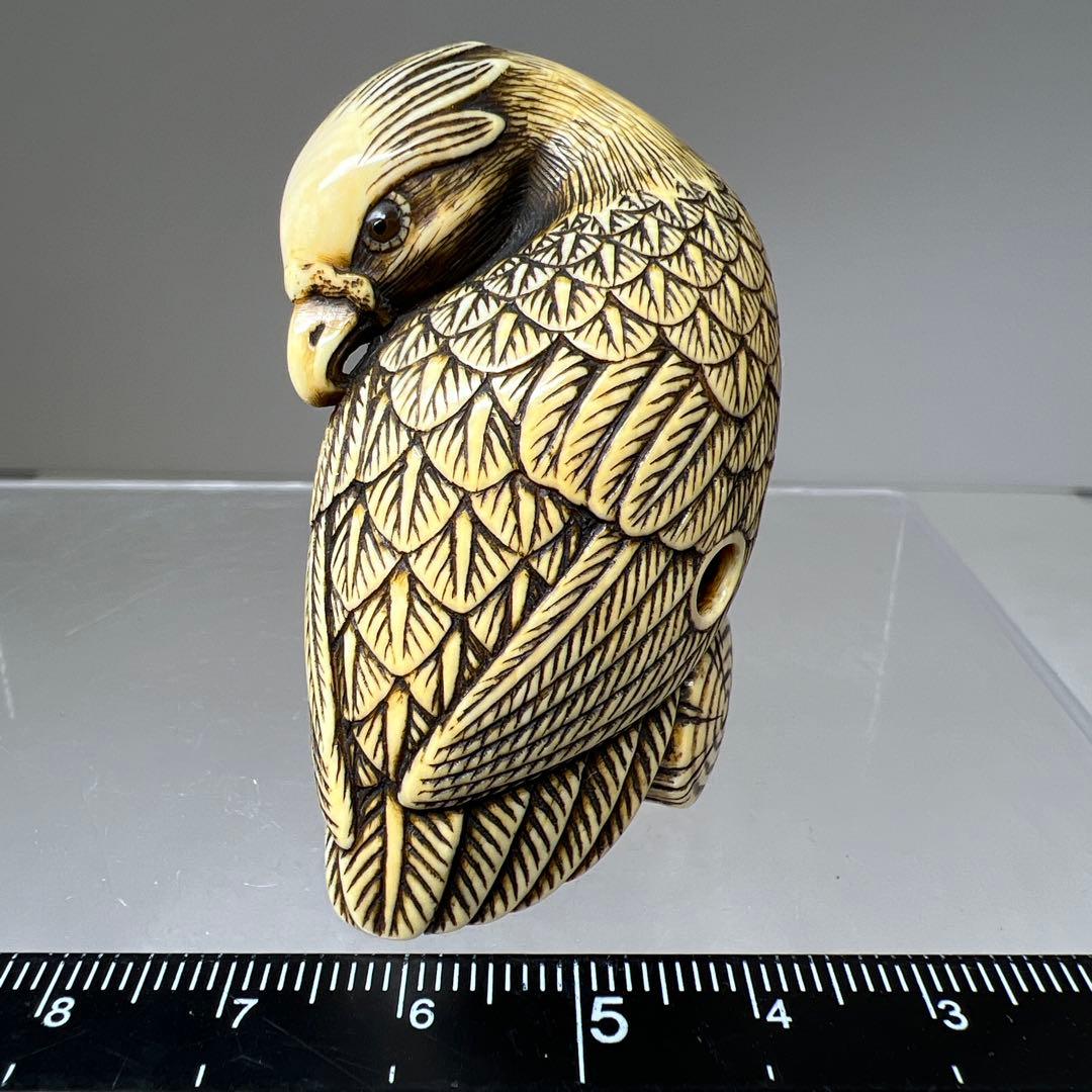 極上　正直銘　鷲根付　43g 東Y8-0113☆2F