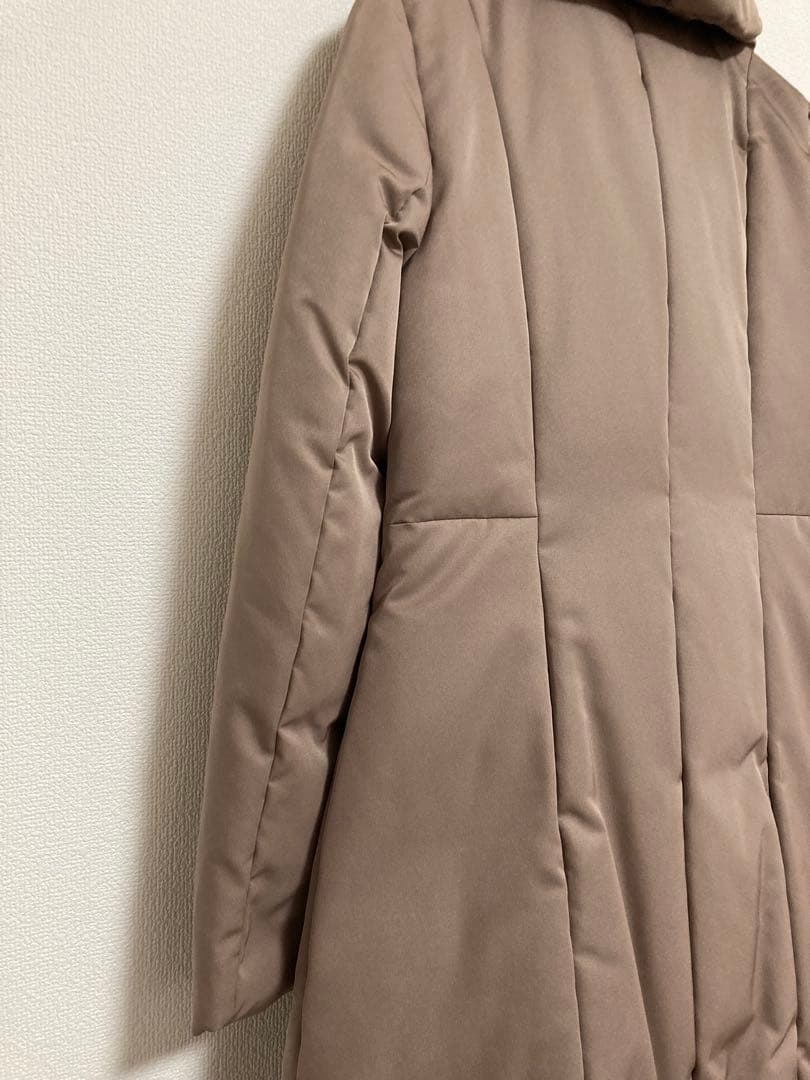 美品★ ダウンコート ロング モカ ブラウン M-PREMIER エムプルミエ