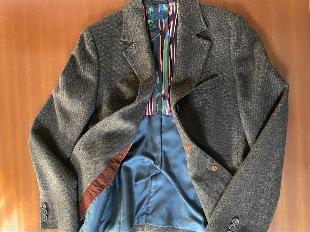 ポールスミスブラック　ツイードパンツスーツ40