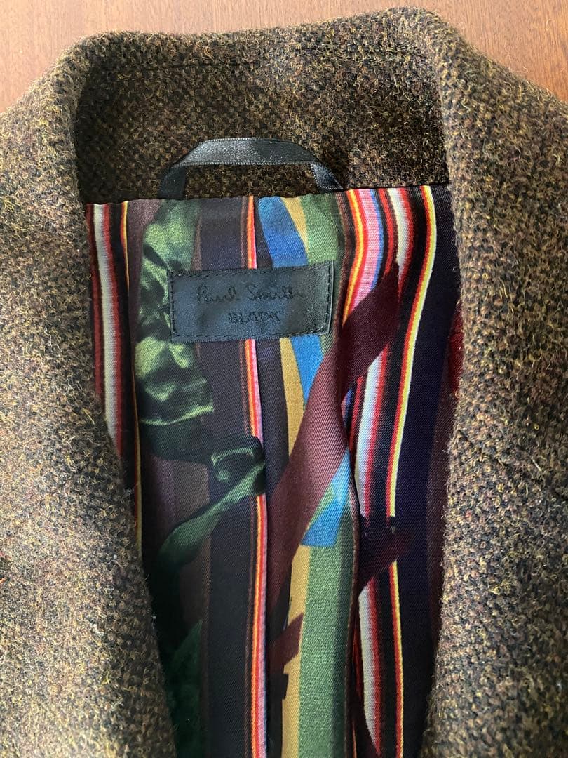 ポールスミスブラック　ツイードパンツスーツ40