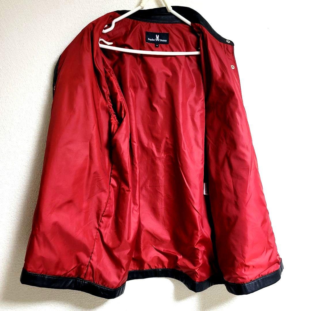 サイコバニー シープスキン 羊革 レザージャケット シングルライダース ブラック