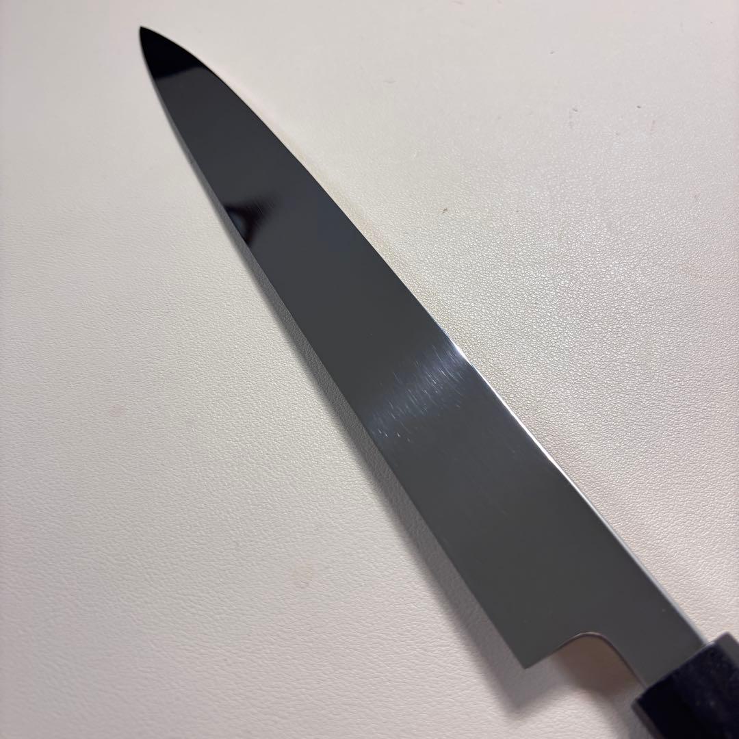 柳刃包丁 9寸 270mm 鏡面 柳刃包丁 鏡面　八角柄 刺身包丁。