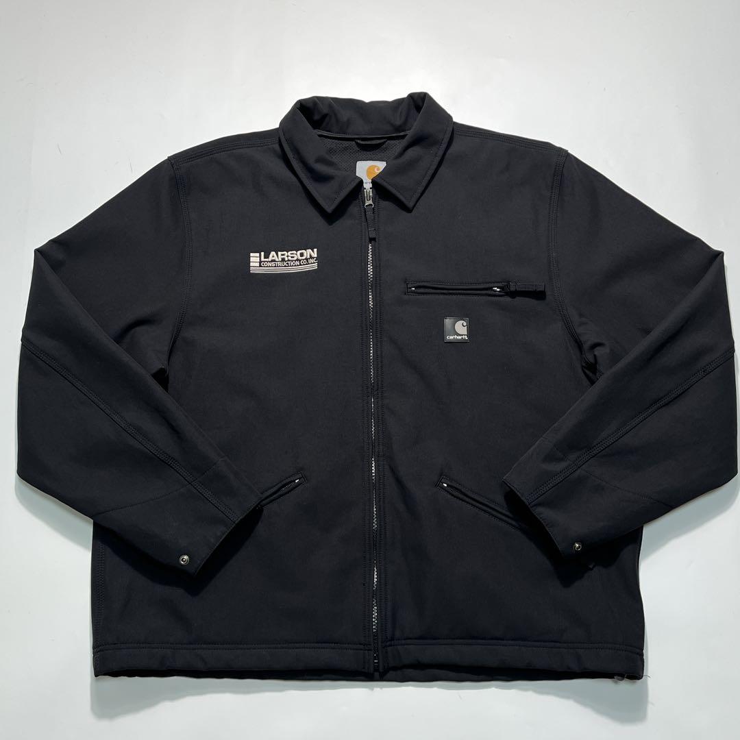 カーハート デトロイト型 ソフトシェルジャケット XL 黒 ドローコード7663