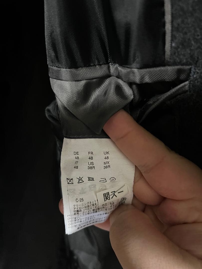 BOSS チェスターコート ダークグレー サイズ48