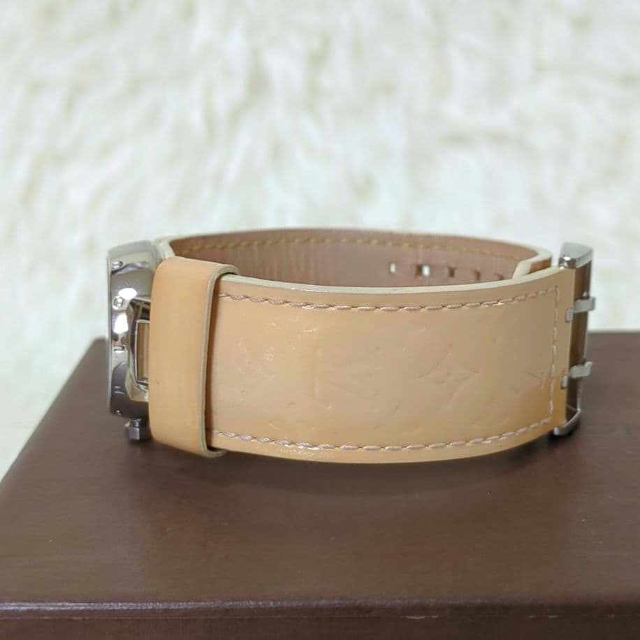 【箱付】LOUISVUITTON タンブール デイト ピンクシェル ダイヤル