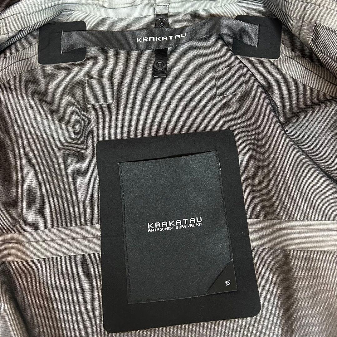 KRAKATAU ライナー付き　ロングジャケット　防水　黒　キルティング　S