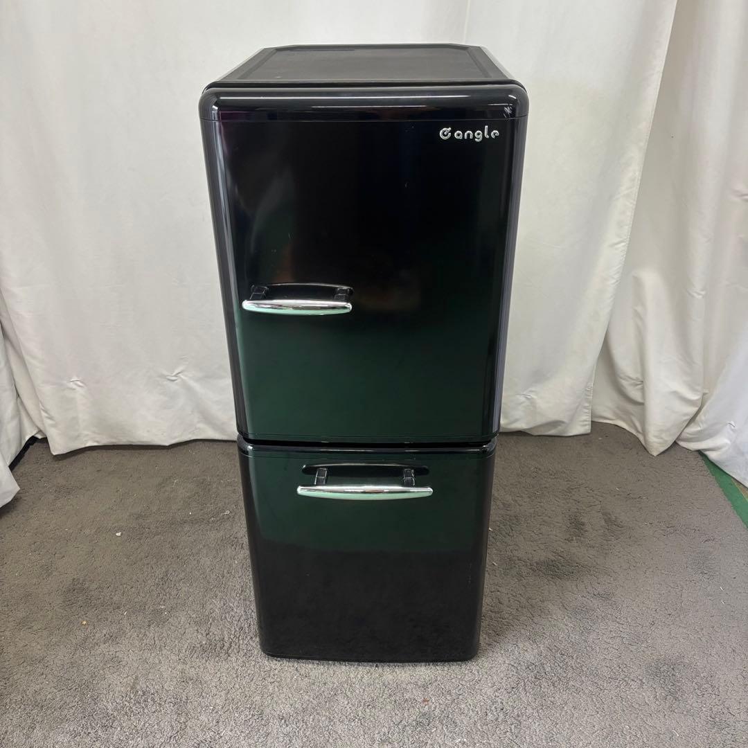 ★977　冷蔵庫　レトロ　黒　一人暮らし　お洒落　安い　綺麗　中古　設置無料