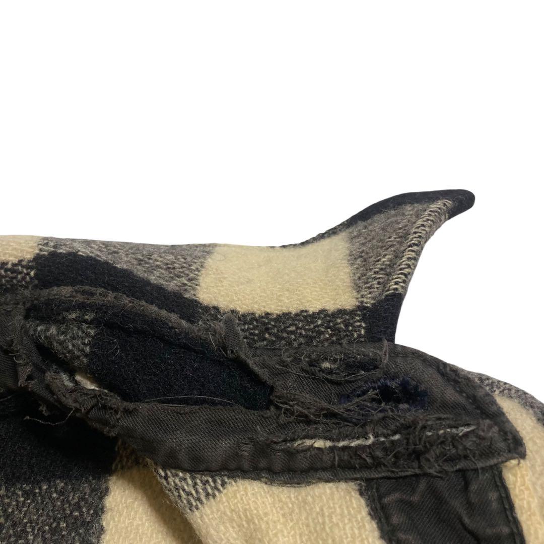 ビンテージ 50s ウールリッチ バッファローチェック ウールシャツ 白黒