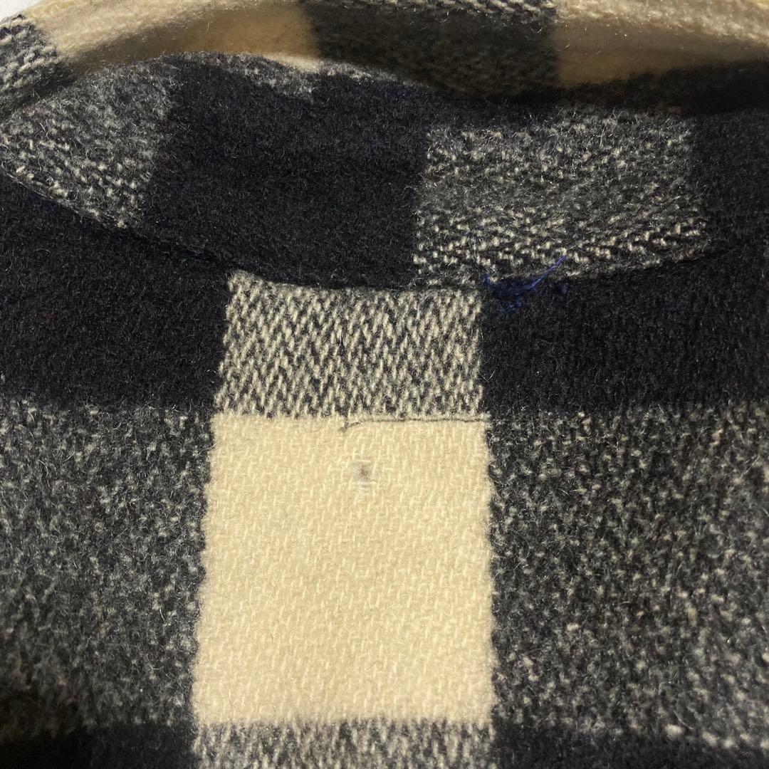 ビンテージ 50s ウールリッチ バッファローチェック ウールシャツ 白黒