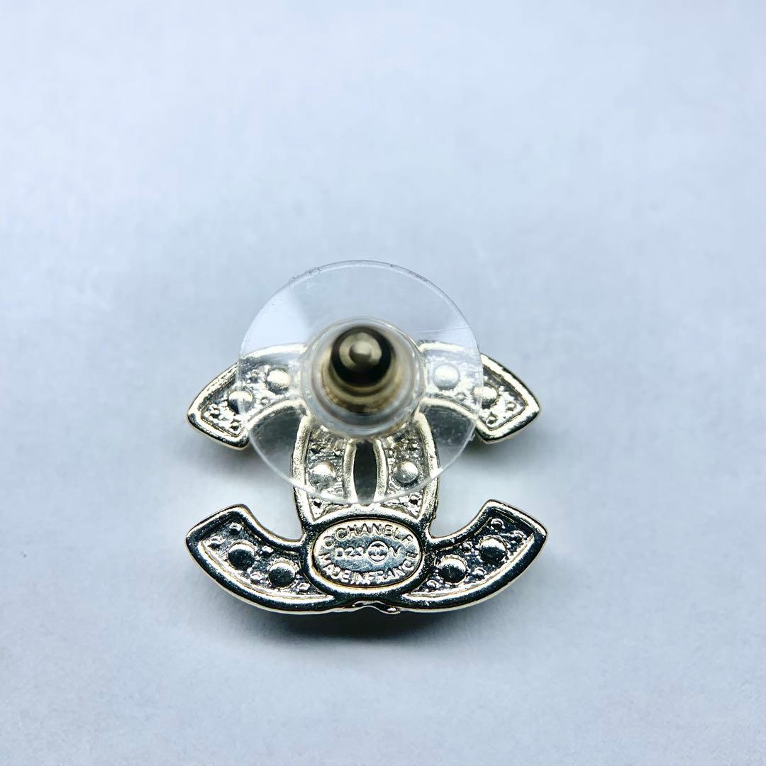 未使用級 CHANEL シャネル ピアス ココマーク パール装飾 片耳 2023