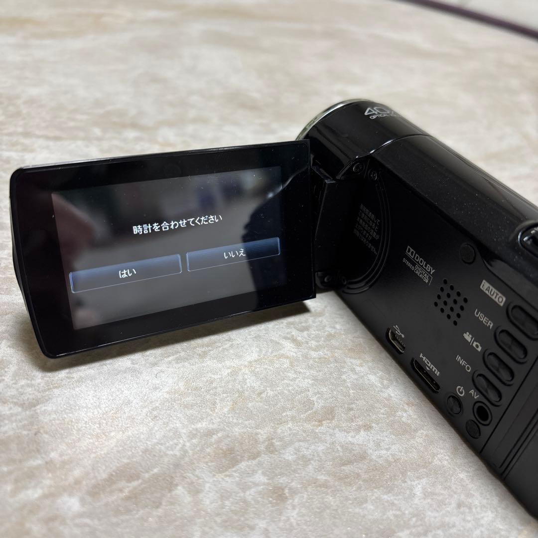 動作確認JVC エブリオ　Everio HD本体 GZ-HM450-B バッテリ