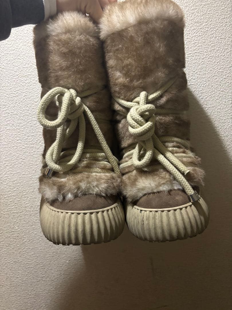 靴 YELLO RITTE FAUX FUR BOOTS