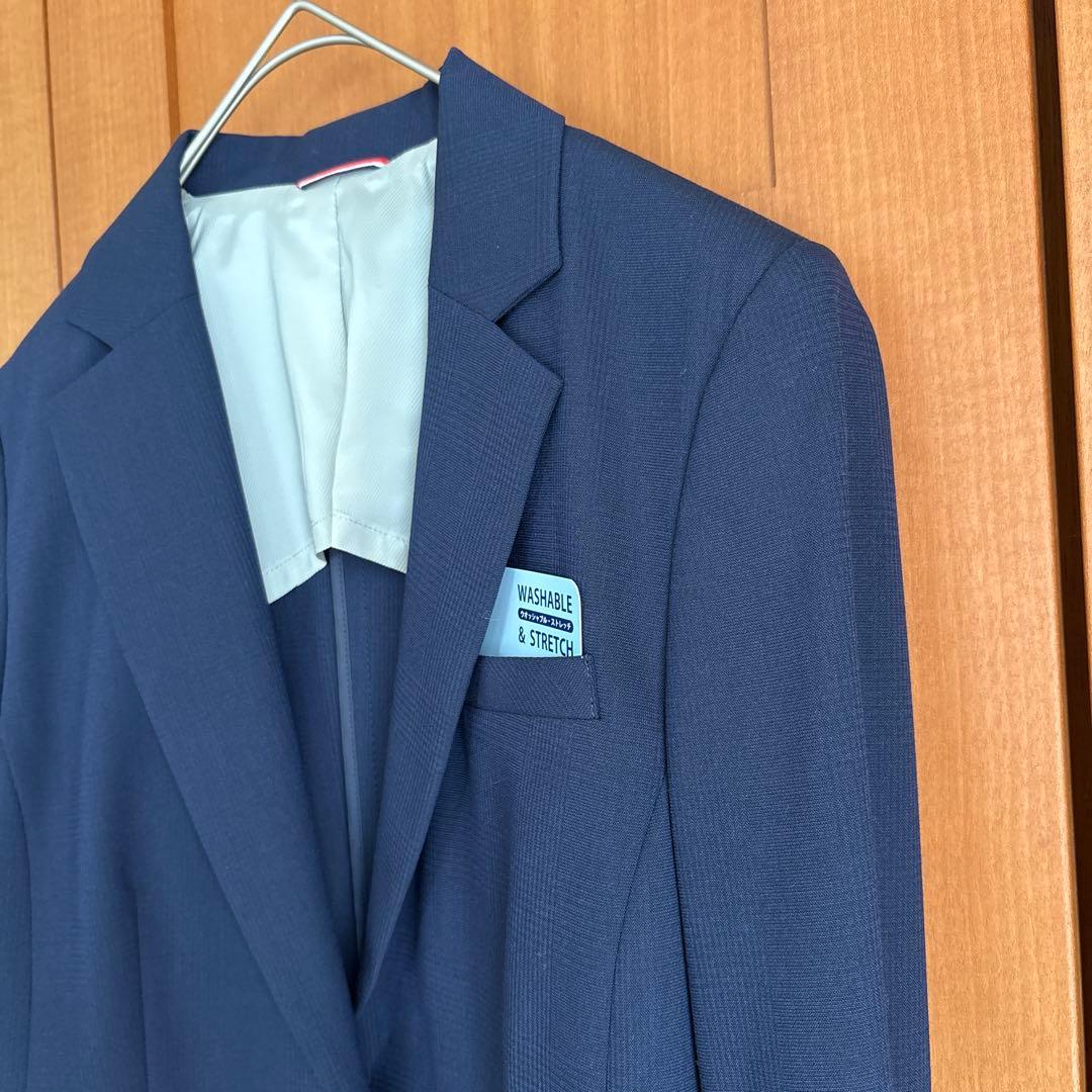 新品　パーフェクトスーツファクトリー　パンツスーツ　7号　ネイビー　タグ付き