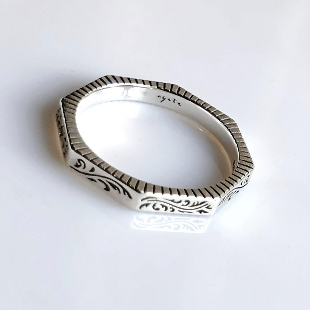 美品✳️agete ダイヤモンド シルバーリング 15号 ブラックダイヤ