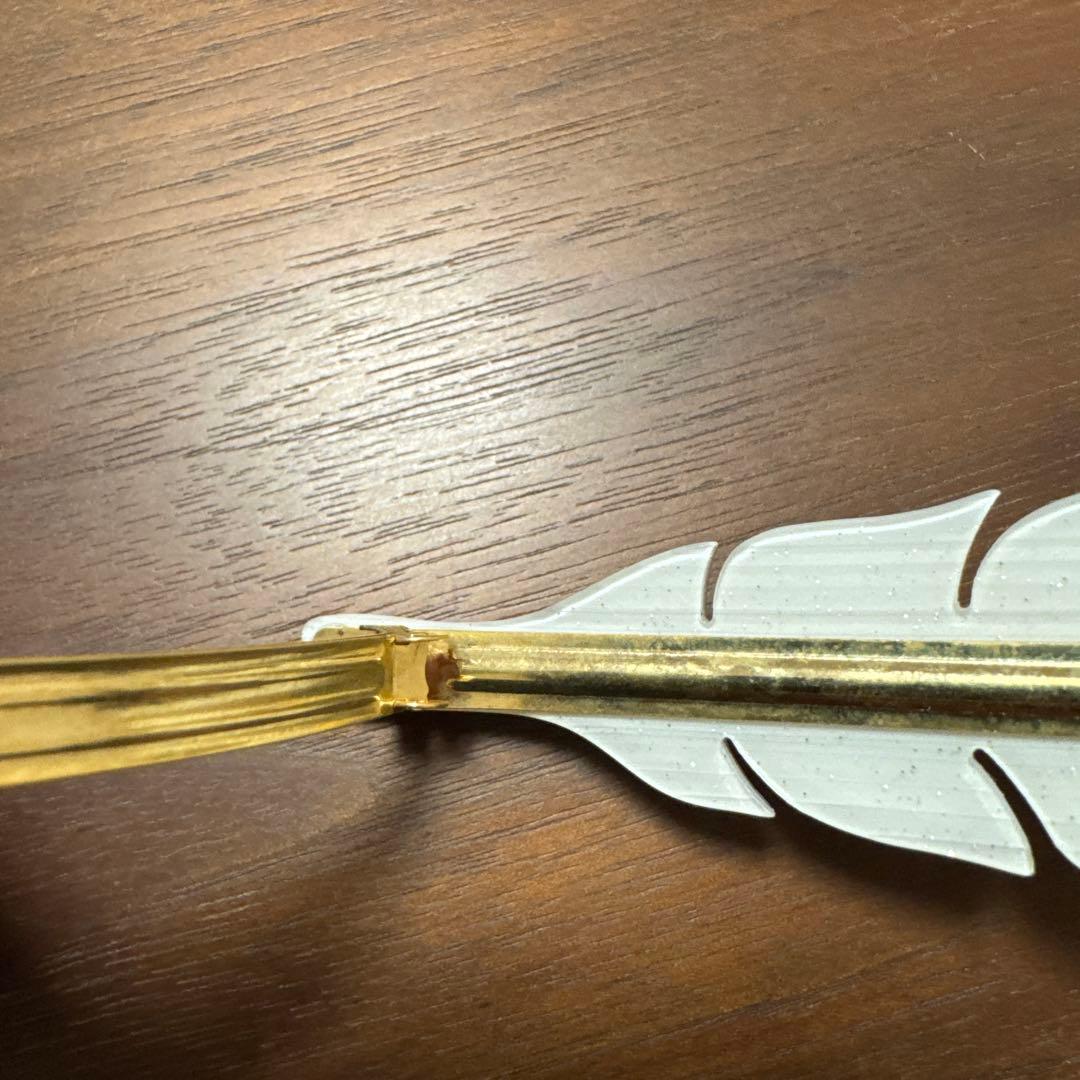 《美品》ALEXANDRE DE PARIS 羽ヘアクリップ　バレッタ