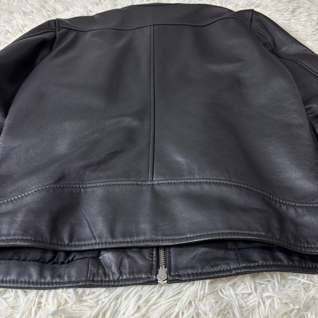 UNITED TOKYO ラムレザー シングル ライダースジャケット 黒 3