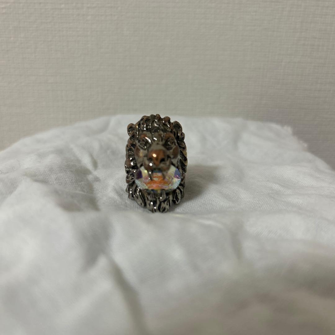 GUCCI グッチ ライオンリング　クリスタル　10号