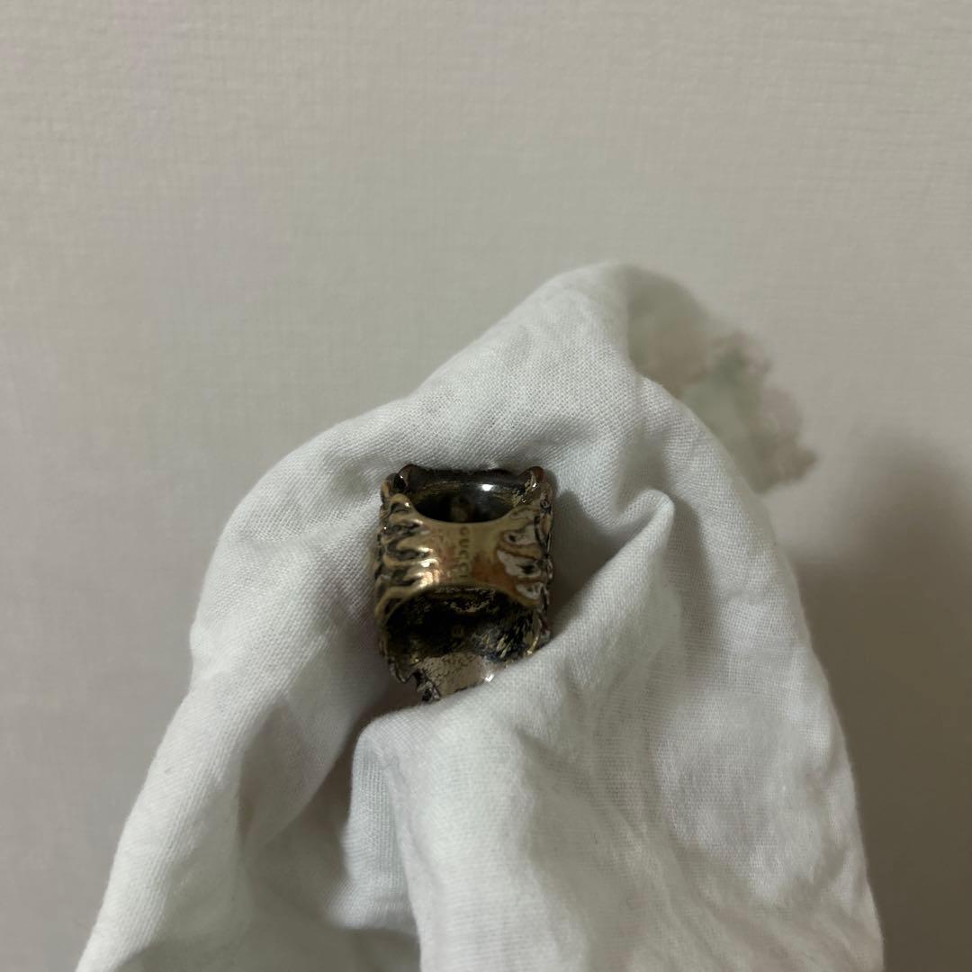 GUCCI グッチ ライオンリング　クリスタル　10号