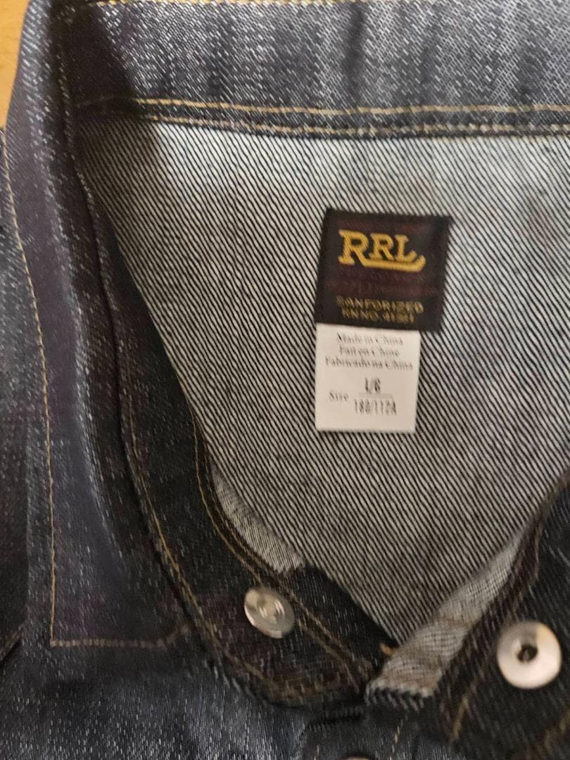 【新品未使用】DOUBLE RRL ダークデニムノンウォッシュ シャツ（L)
