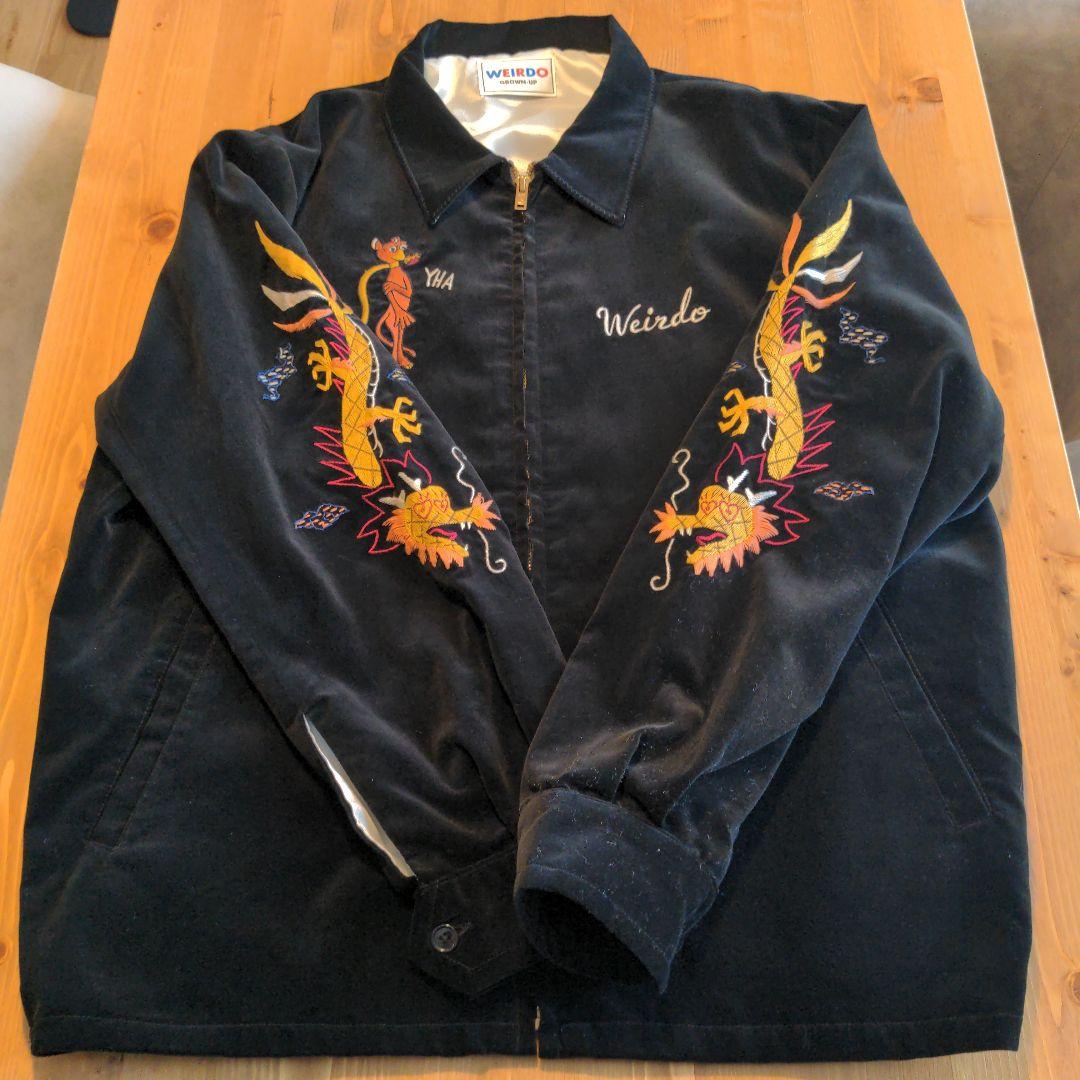 WEIRDO GROWN-UP スカジャン 黒