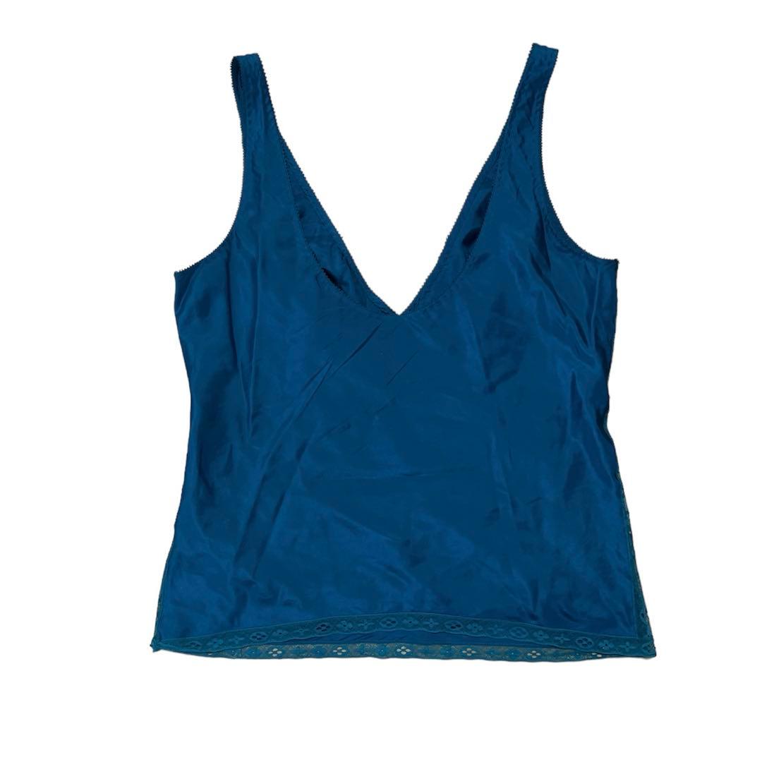 ルイヴィトン　louis vuitton シルク　ブルー　キャミソール