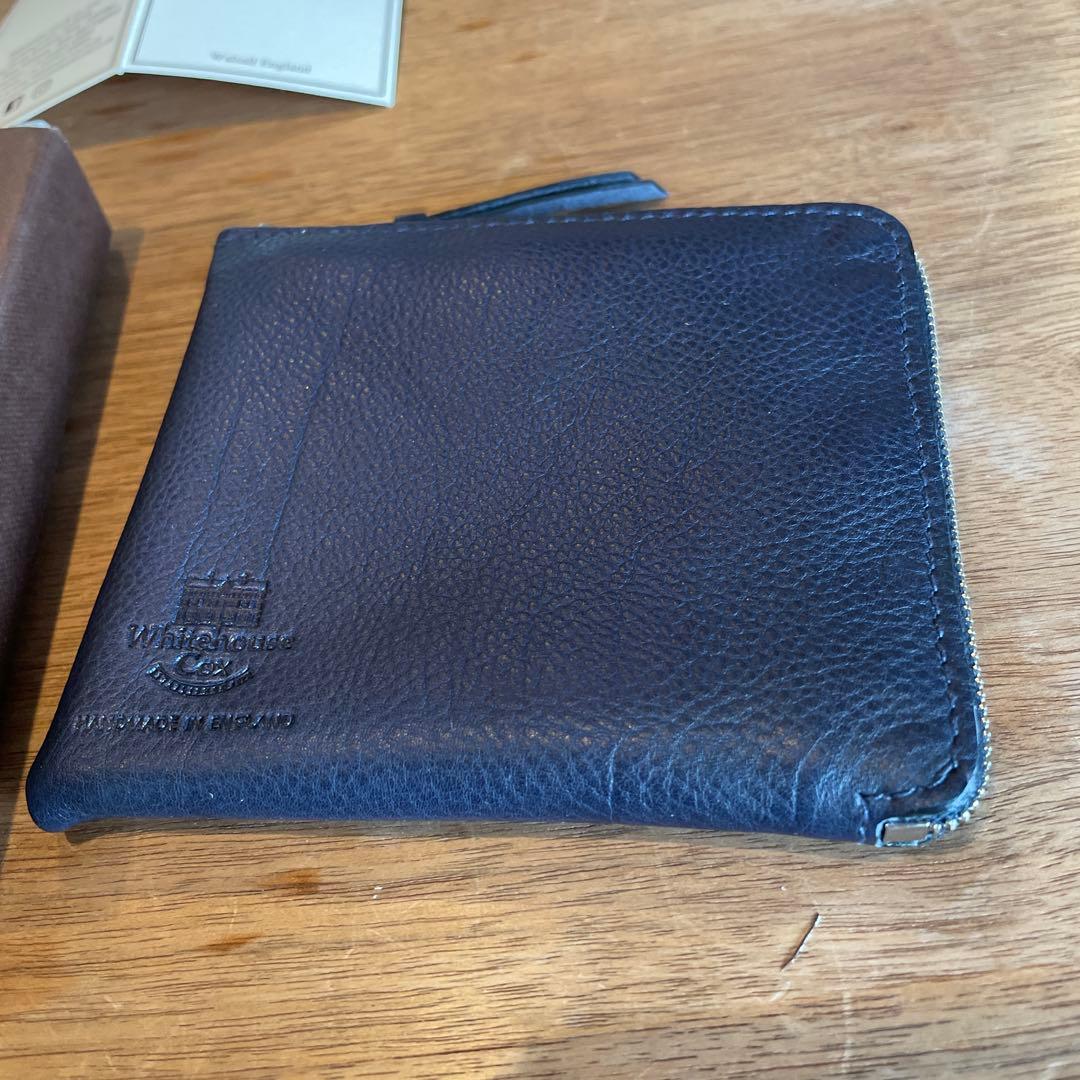 新品 紺 ホワイトハウスコックス S9829 ジップ パース 財布 ウォレット