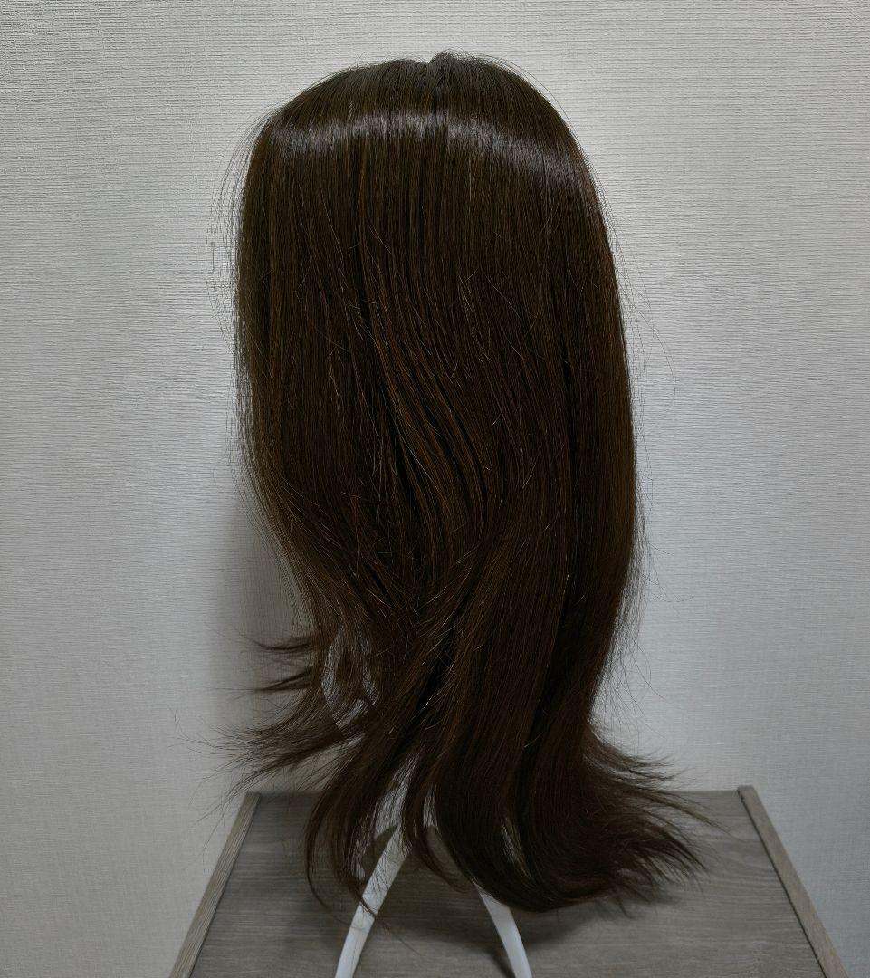 未使用/百合子ウィッグ/未カット50cm/ナチュラルブラウン/レミー人毛100%