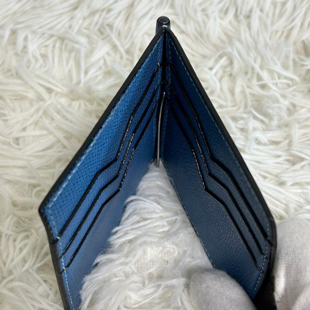 ✨良品✨ヴァレクストラ マネークリップ レザー コバルトブルー