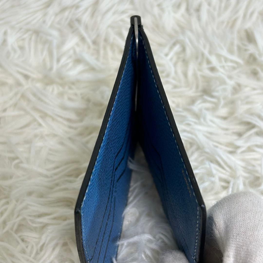 ✨良品✨ヴァレクストラ マネークリップ レザー コバルトブルー