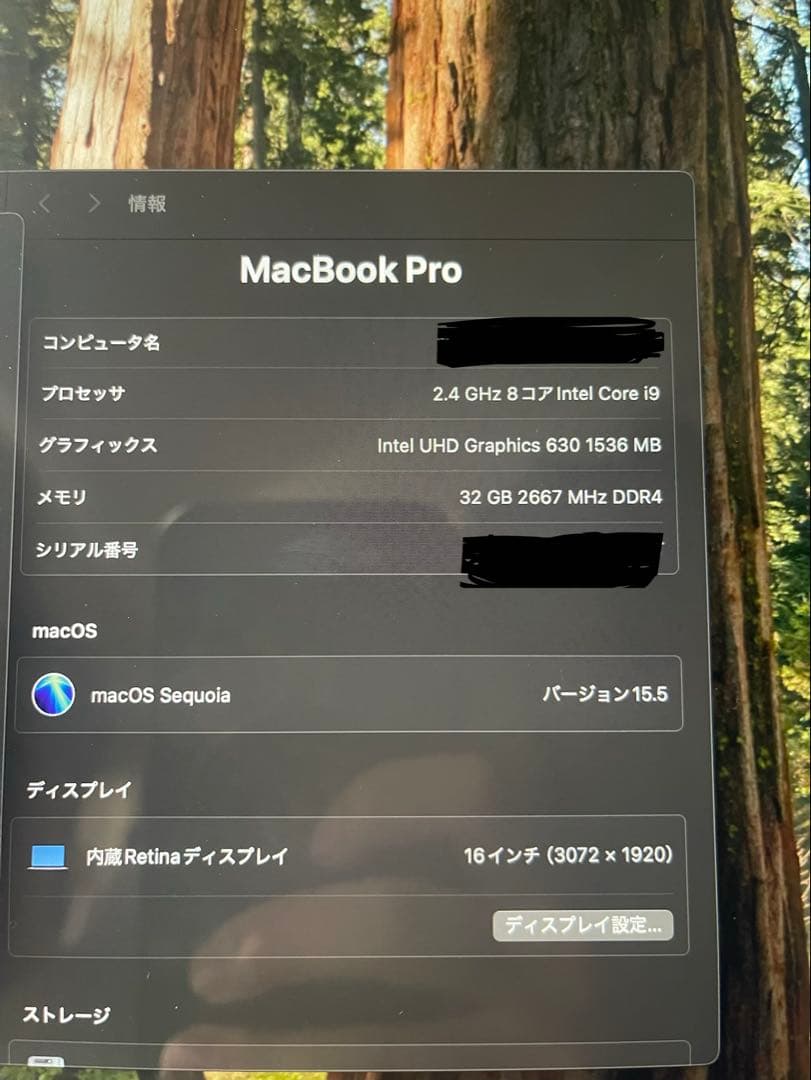 MacBook Pro 16インチ i9/ 32GB/ 1TB 2019モデル