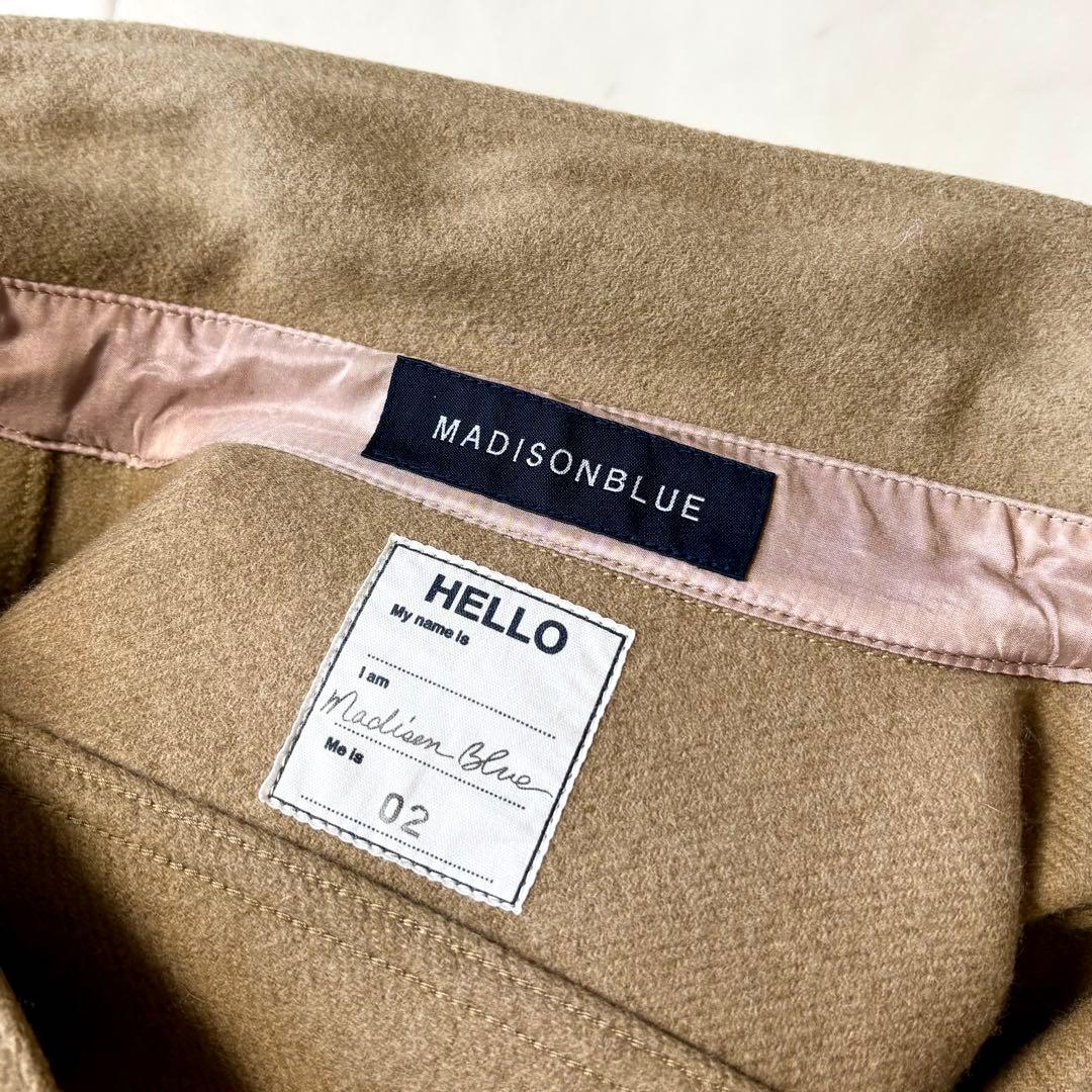 美品 マディソンブルー 厚手 CPO ウールシャル アウター B刺繍 シルク 2