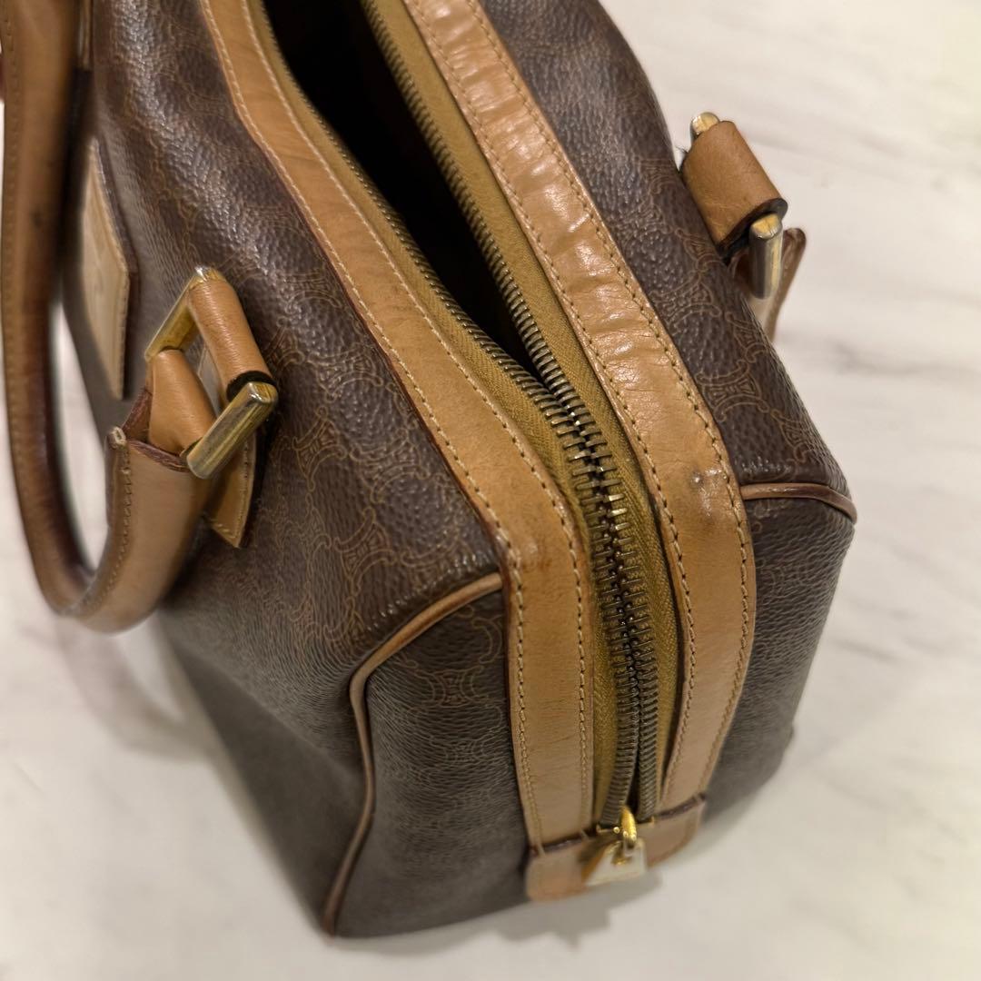 セリーヌ トリオンフ　ミニボストンバッグ マカダム柄 ヴィンテージ