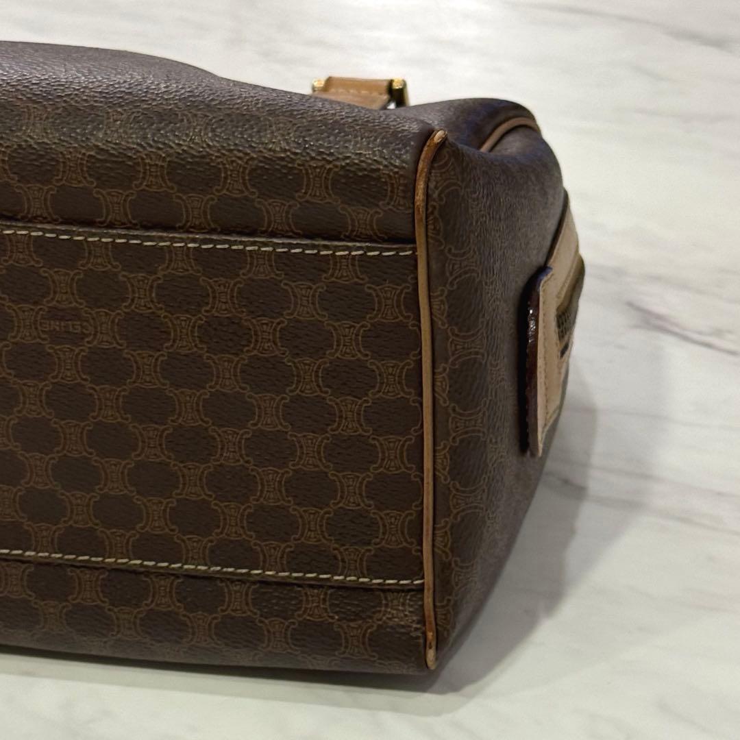 セリーヌ トリオンフ　ミニボストンバッグ マカダム柄 ヴィンテージ