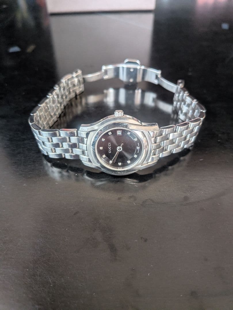 GUCCI 腕時計 5500L 11Pダイヤ 外箱 ステンレス 1630