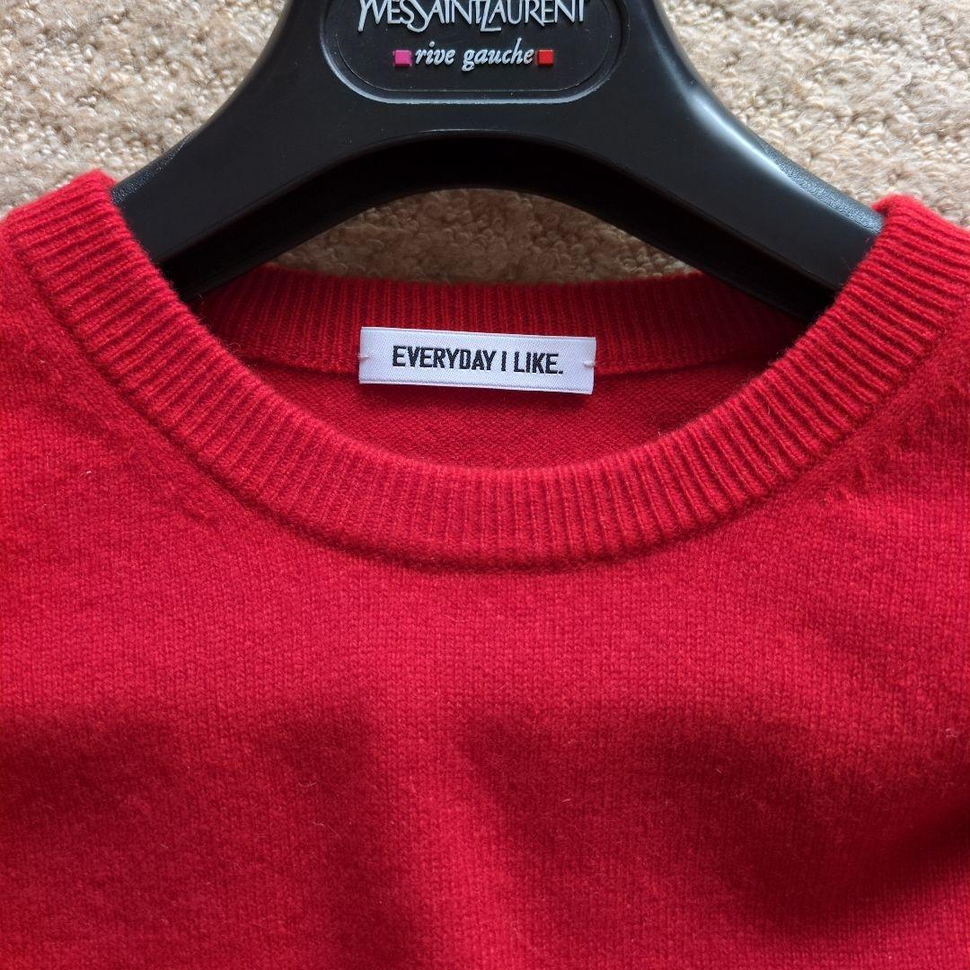 2025 ドゥーズィエムクラス　Charlotte クルーネックニット　赤