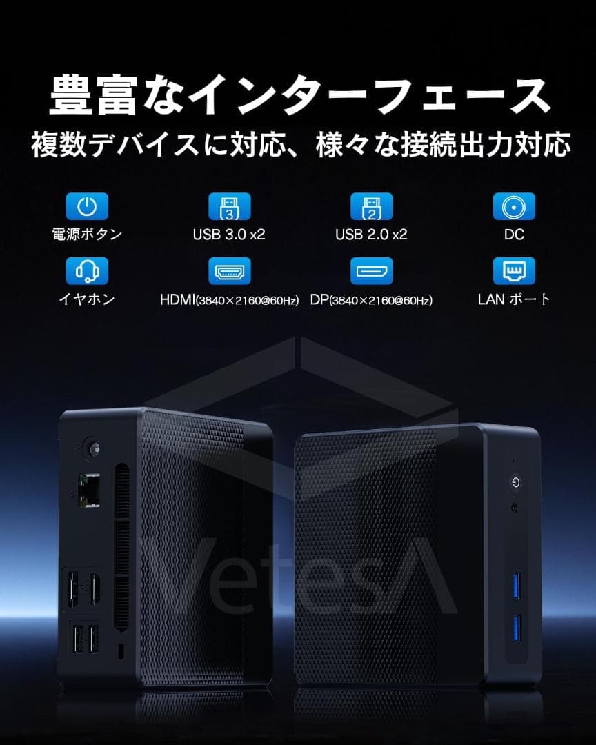 新品 ミニpc n100 小型pc 16GB 512GSSD ミニパソコン