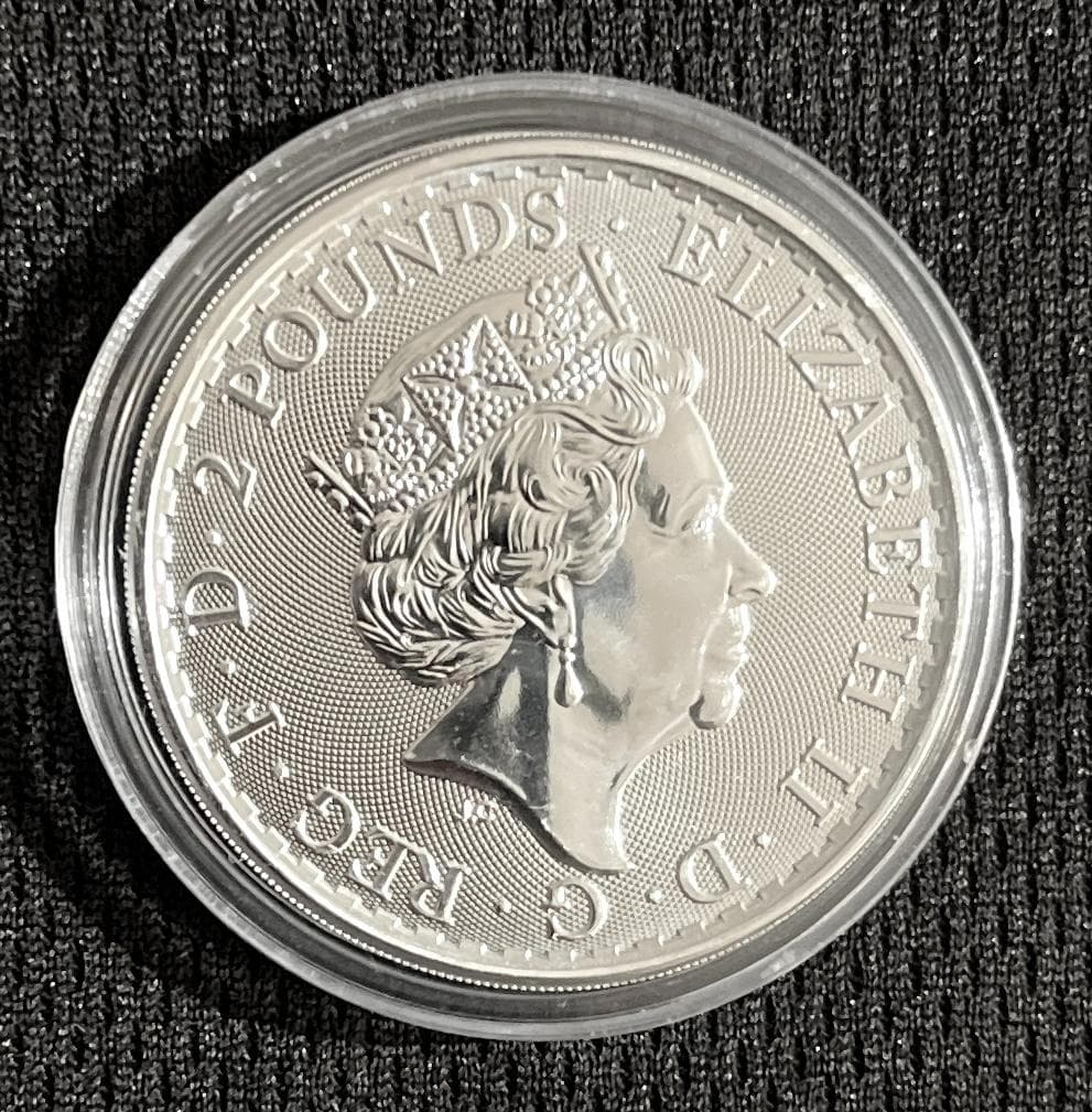 20021年 1oz シルバー ブリタニア 　イギリス　エリザベス