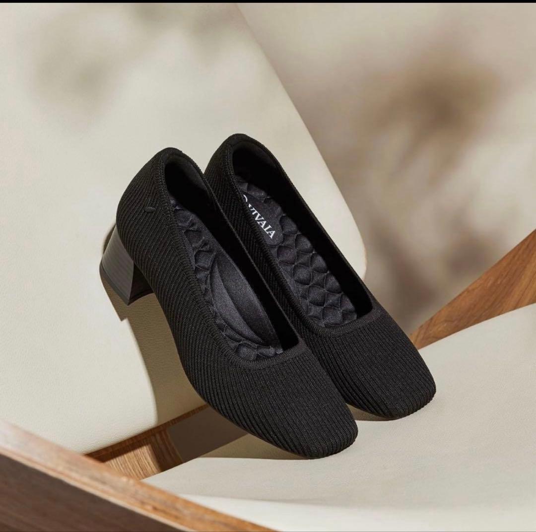 VIVAIA Melody Pro スクエアトゥ チャンキーヒール パンプス 黒