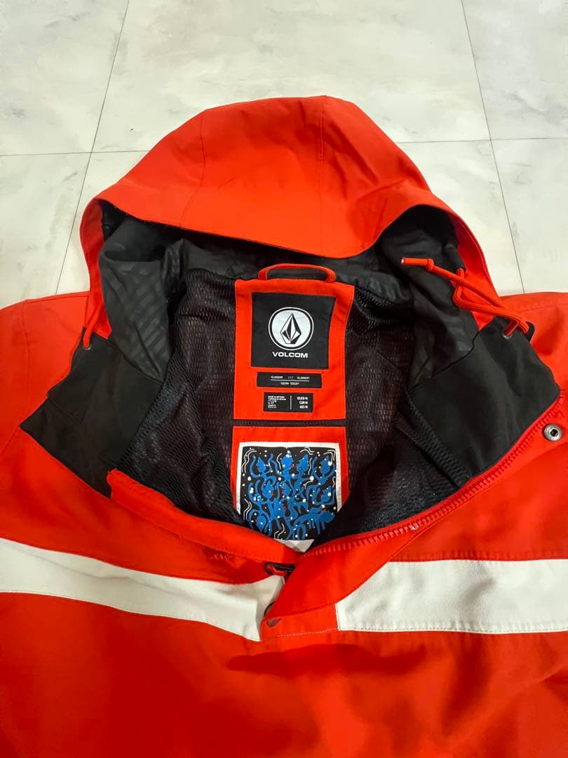VOLCOM ボルコム オレンジ フード付き スノーボードウェア
