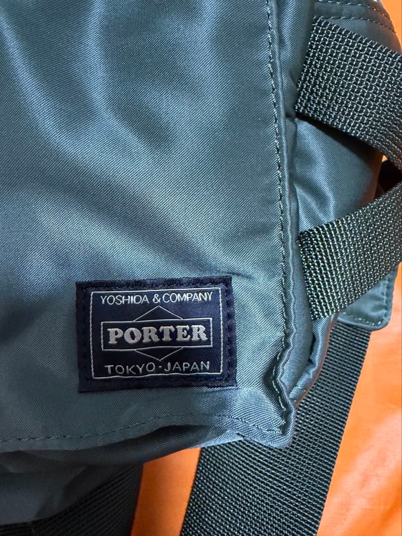 極美品　現行　porterタンカー ウエストバッグ セージグリーン