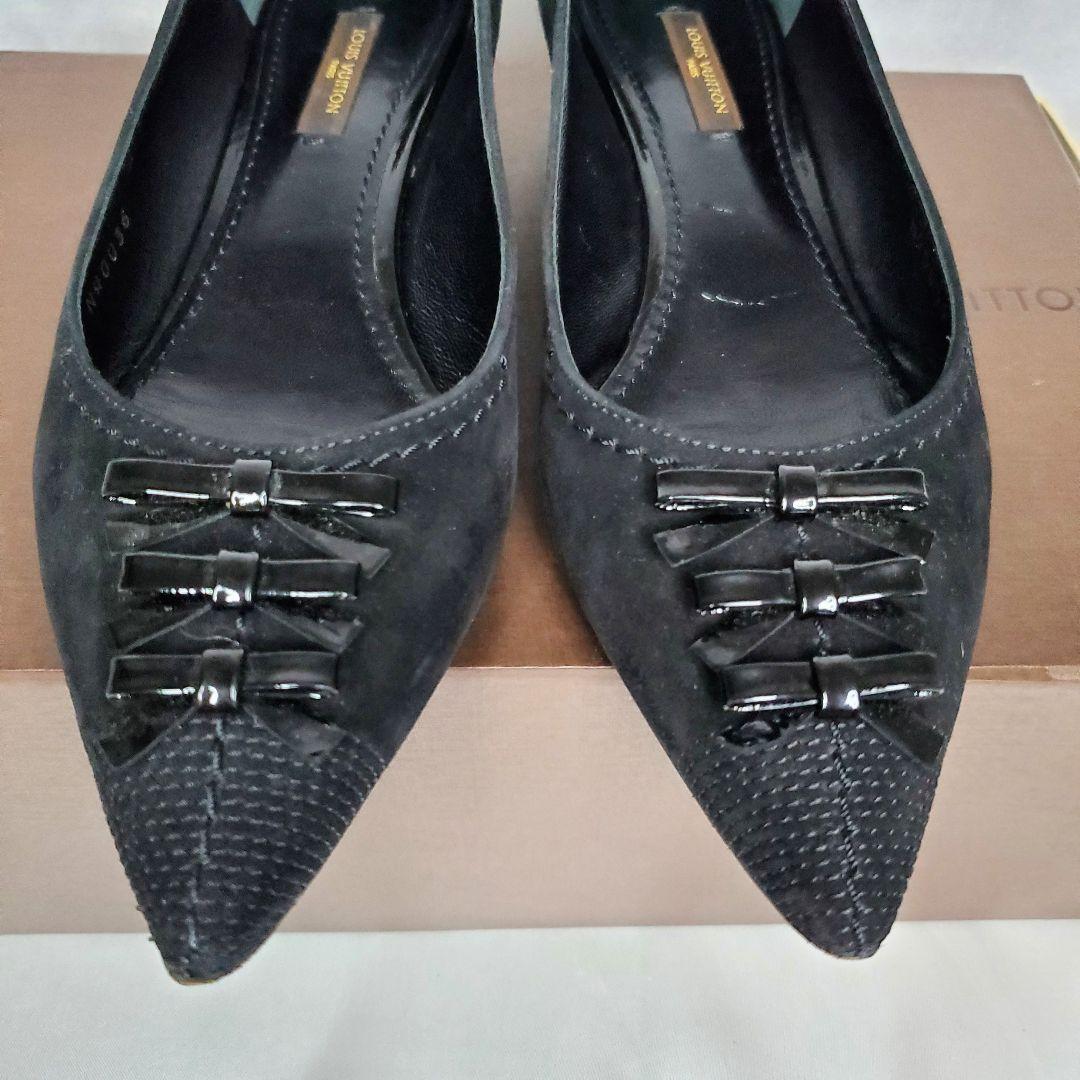 箱・保護袋あり✨️Louis Vuitton ブラック ポインテッドトゥパンプス