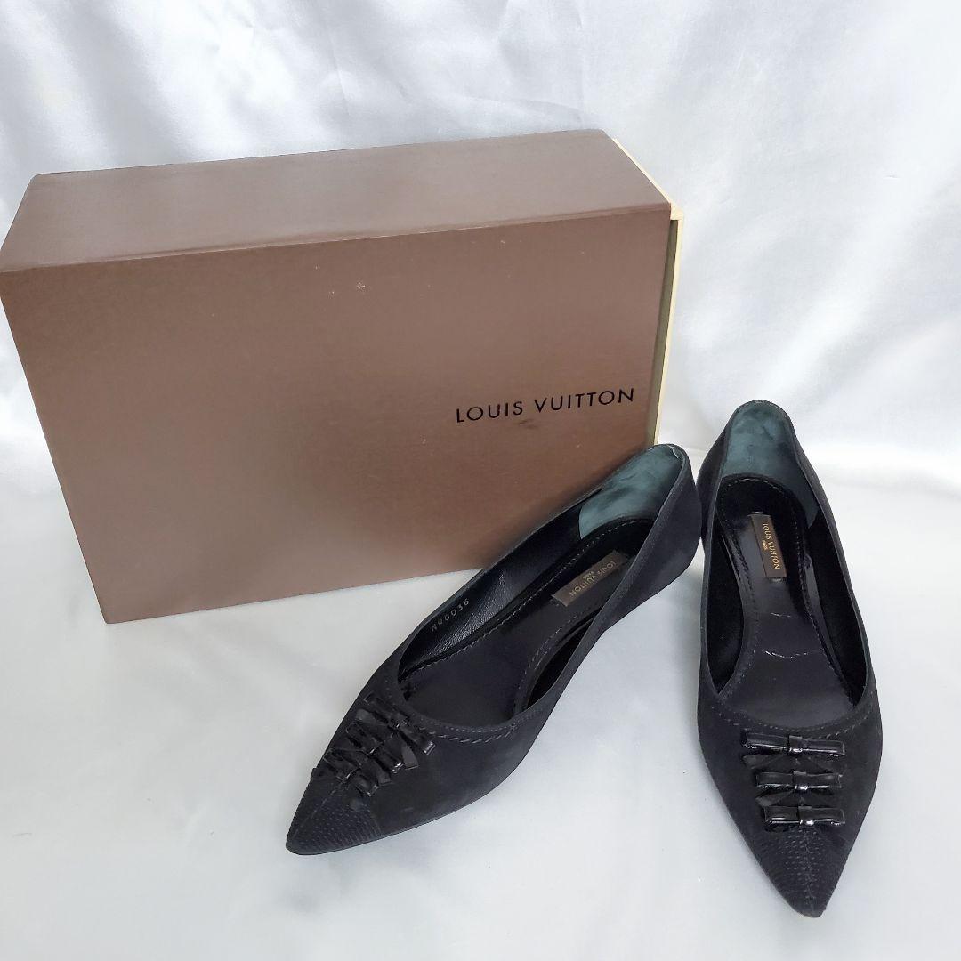 箱・保護袋あり✨️Louis Vuitton ブラック ポインテッドトゥパンプス