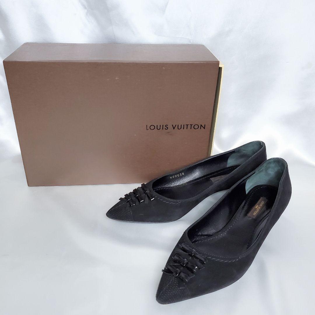 箱・保護袋あり✨️Louis Vuitton ブラック ポインテッドトゥパンプス