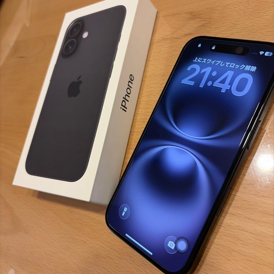 iPhone 16 ブラック 本体 元箱付き 美品