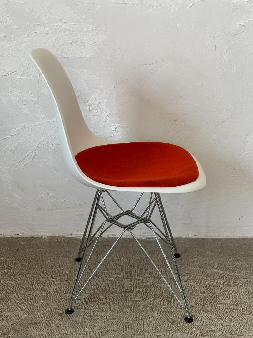 イームズ/Eamesシェルチェア ホワイト×オレンジ A